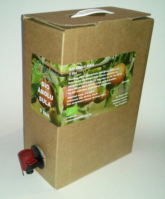 Ābolu sula BIO ar kasti, 3L